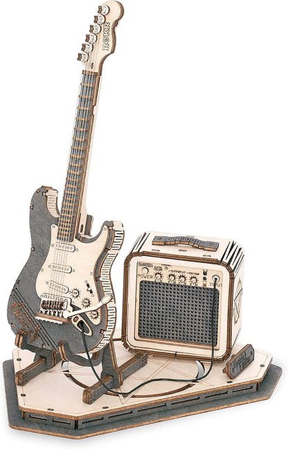 Robotime Electric Guitar Model Gift 3D Wooden Puzzle