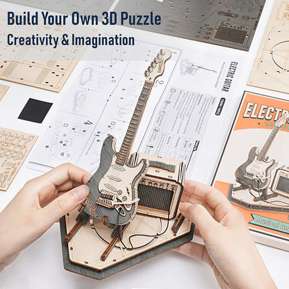 Robotime Electric Guitar Model Gift 3D Wooden Puzzle