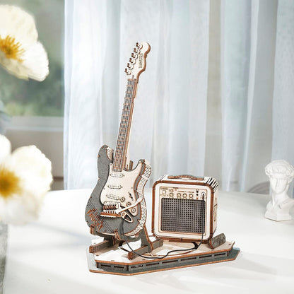 Robotime Electric Guitar Model Gift 3D Wooden Puzzle