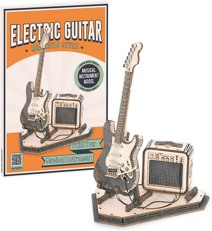 Robotime Electric Guitar Model Gift 3D Wooden Puzzle