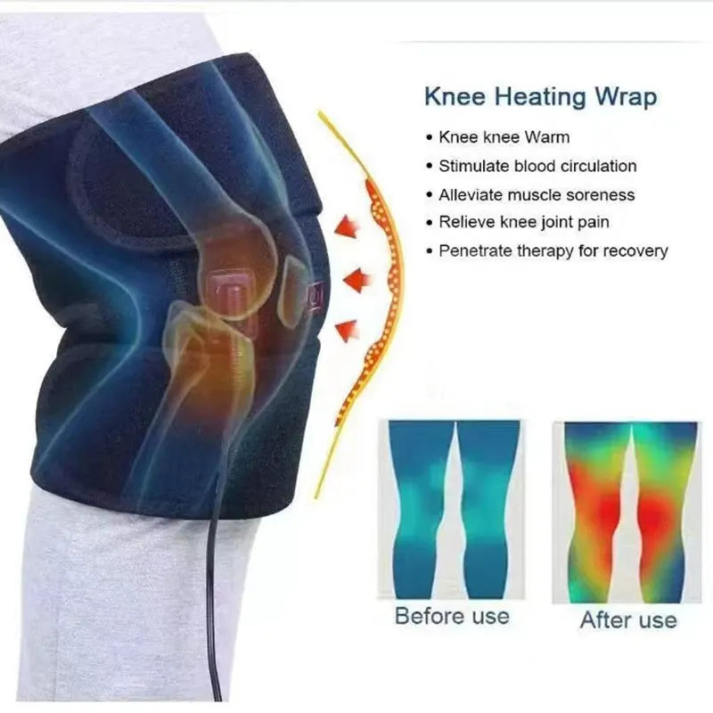 Cozy knee warmer: Portable heat relief
