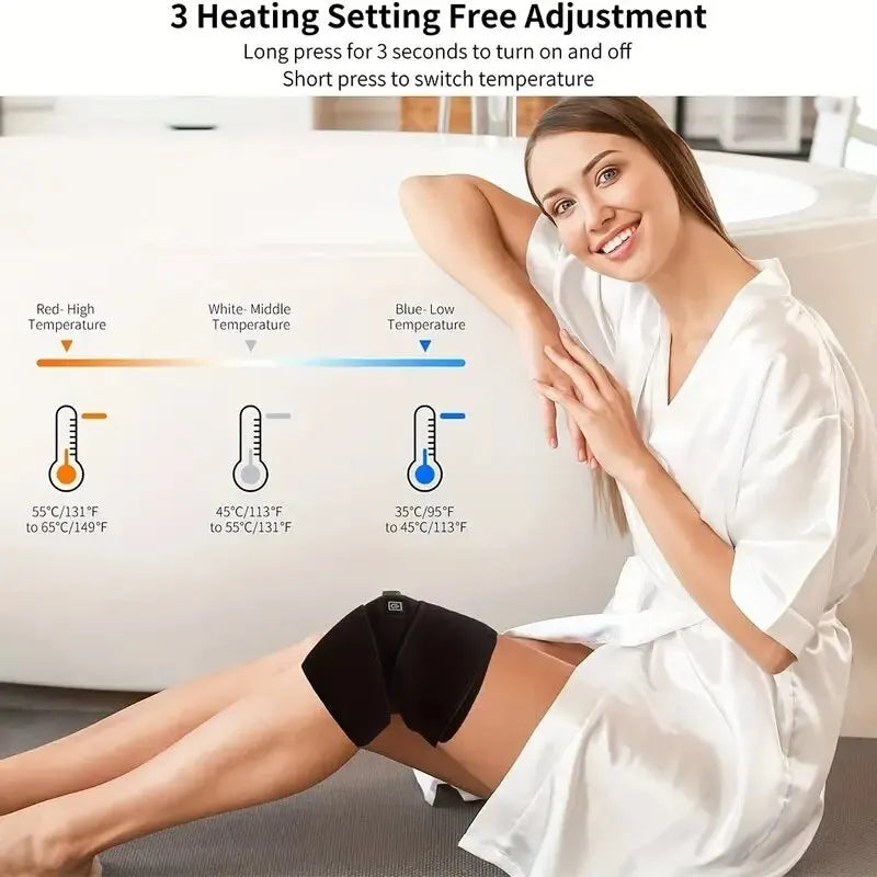Cozy knee warmer: Portable heat relief