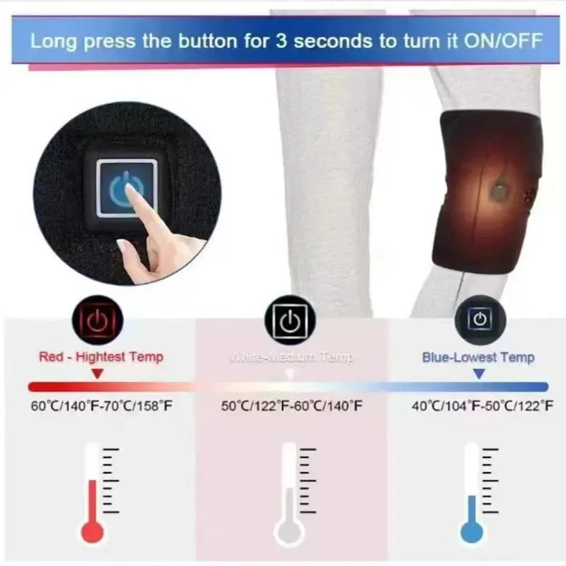 Cozy knee warmer: Portable heat relief