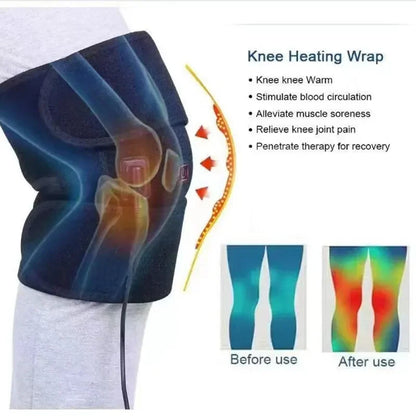 Cozy knee warmer: Portable heat relief